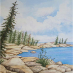 Canadian-Lake-ll-watercolour-15-x-12-Judith-Panson